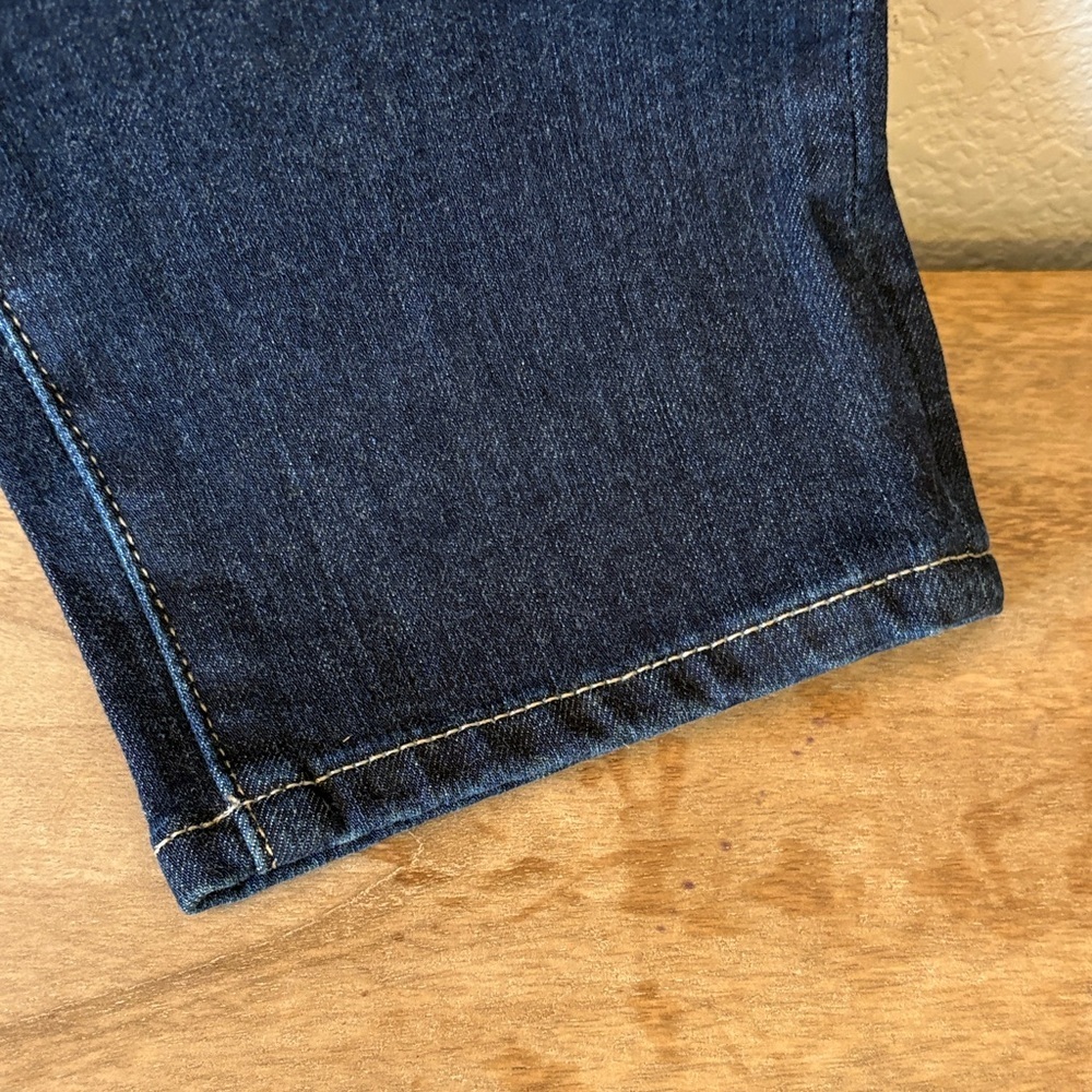AG Adriano Goldschmied Women's Dark Blue Straight Leg Jeans-Cigarette Leg - Picture 12 of 13